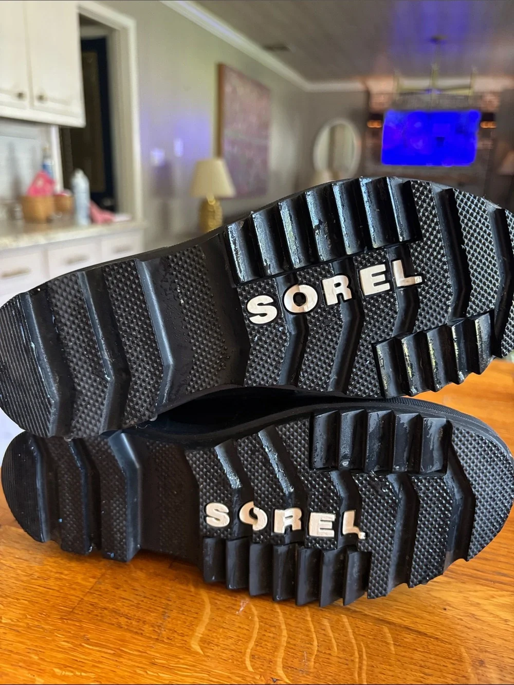 Sorel Black Faux Fur-Trim Lace-Up Waterproof Winter Boots
